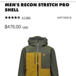 Black Diamond Recon jacket size Small